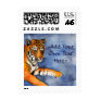 Orange Bengal Tiger Art Postage Stamps