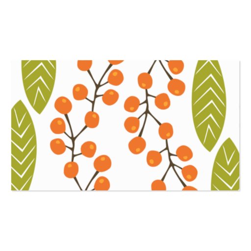 Orange Berries business cards (back side)