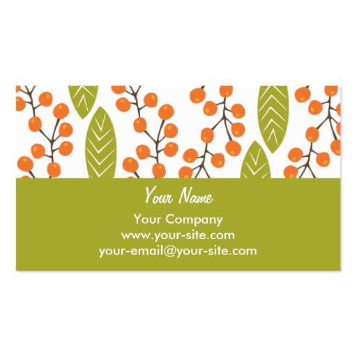 Orange Berries business cards (front side)