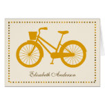 Orange Bicycle Folded Note Cards
