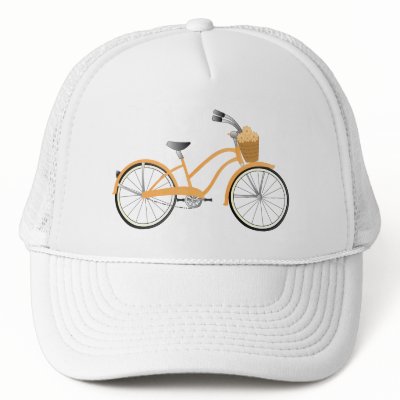 Orange Bicycle Hat by trennea