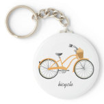 Orange Bicycle Key Chain