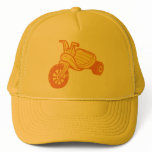 Orange Big Wheel Mesh Hat