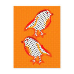 'orange birds' digital painting Postcard 'orange birds' digital painting Postcard