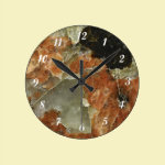 Orange, Black and Clear Quartz Clocks