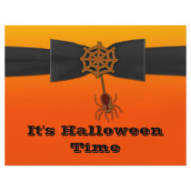 Orange & Black Bling Spider Web