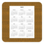 Orange & Black Checkered Design 2012 Calendar Stickers