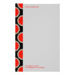 orange black circles stationery