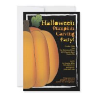Orange &amp; Black Halloween Pumpkin Carving Party