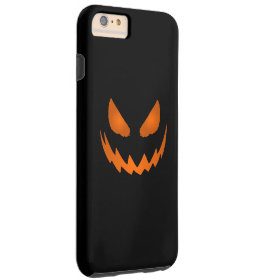Orange & Black Jack-O-Lantern Halloween Tough iPhone 6 Plus Case