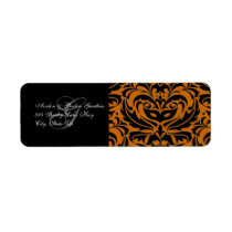 Orange Black Masquerade Halloween Address Labels