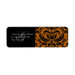 Orange Black Masquerade Halloween Address Labels