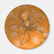 Orange Black Widow Refrigerator Magnet