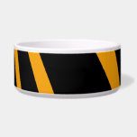 Orange Black Zebra Stripes Dog Pet Bowl
