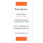 Orange Block Plain Business Cards business cards