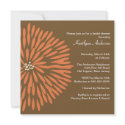 Orange Bloom Bridal Shower Invitation