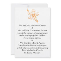 Orange Blossom 5x7 Invitation