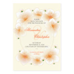 Orange Blossom Flowers Romantic Save The Date Mini Business Card Templates