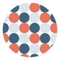 Orange Blue and Light Blue Dots stickers by fantasian_angel Orange Blue and Light Blue Dots stickers