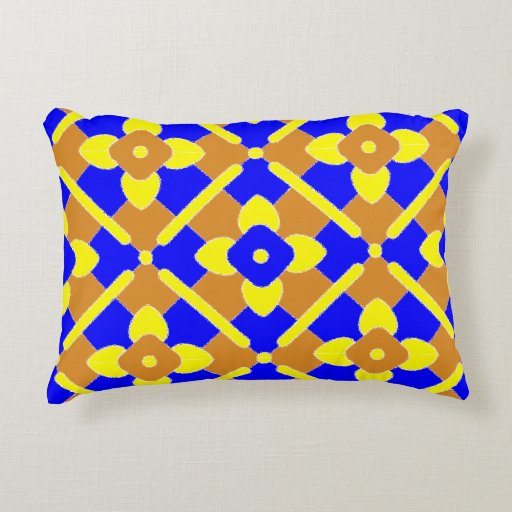 Orange And Blue Decorative Pillows
