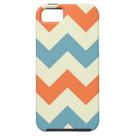 Orange blue chevron zigzag stripes zig zag pattern iPhone 5 covers