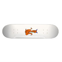 Orange Blue Dragon Skateboard