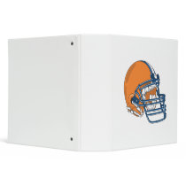 Orange blue helmet binder