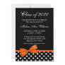 Orange Bow Polka Dots Graduation Announcement Orange Bow Polka Dots Graduation Announcement