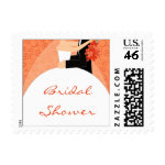 Orange Bridal Shower Postage Stamps