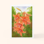 Orange Brilliance watercolor art greeting card cards