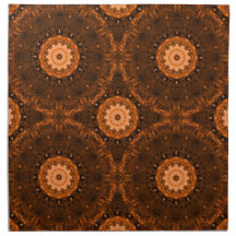 Orange & Brown Mandala Napkin