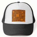 Orange Brown Mesh hats