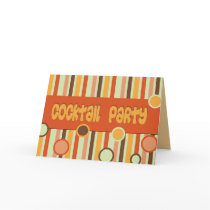 orange brown yellow cocktail party cards by DonnasGreetingCards orange brown yellow cocktail party cards