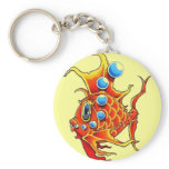 orange bubble fish keychain