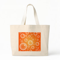 Orange Bubbles Canvas Bag