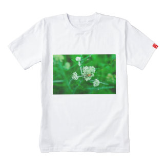 Orange bug on a white flower zazzle HEART T-Shirt