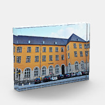 Orange building acrylic award