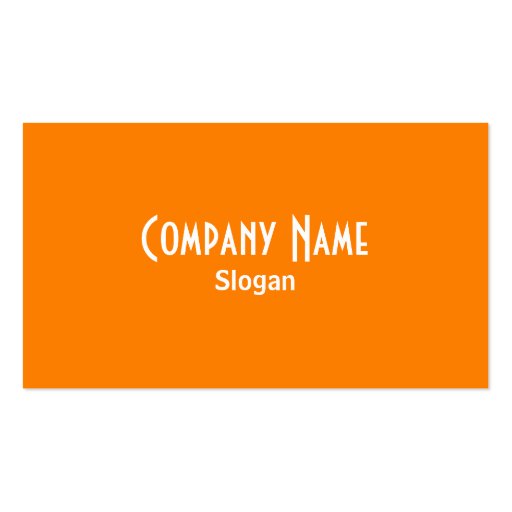 Orange Business Card (front side)