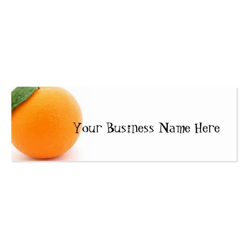 Orange Business Card Template (front side)