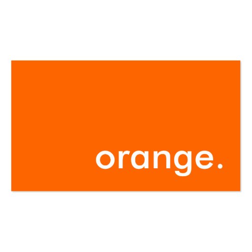 orange. business cards