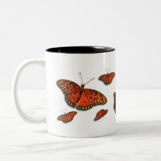 Orange Butterflies Coffee Mug