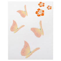 orange butterflies letterhead