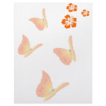 orange butterflies customized letterhead