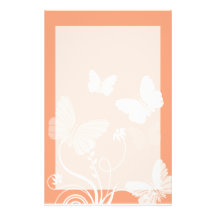 Orange butterflies Stationery