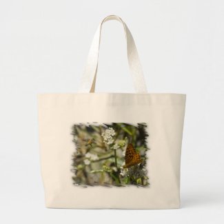 Orange Butterfly and Bee Canvas Bags