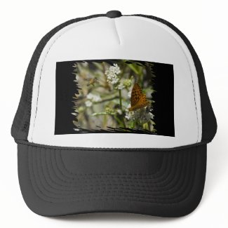 Orange Butterfly and Bee Mesh Hats