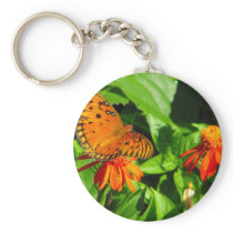 Orange Butterfly Upclose Key Chains