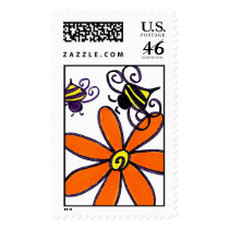Orange Buzz Detail postage