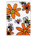 Orange Buzz Greeting Card