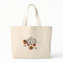 Orange Cafe Tote bags